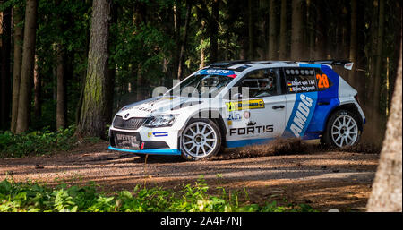 Barum Czech Rally Zlin stade forestier. Banque D'Images