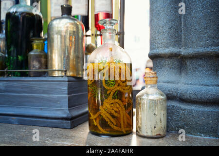 L'Eternelle de l'élixir d'un kiosque, des boissons rafraîchissantes et de potions, Wizarding World of Harry Potter, Chemin de Traverse, Universal Studios, Orlando Banque D'Images