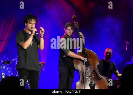 Jamie Cullum est une chanteuse de jazz britannique et auteur-compositeur, et est représenté à l'exécution de l'Old Royal Naval College de Greenwich. Banque D'Images