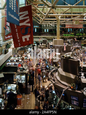 Parquet de la Bourse de New York, New York City Banque D'Images