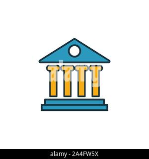 Museum outline icône. Conception mince de style city elements icons collection. Pixel parfait symbole de l'icône du musée. Web design, applications, logiciels, imprimer Illustration de Vecteur