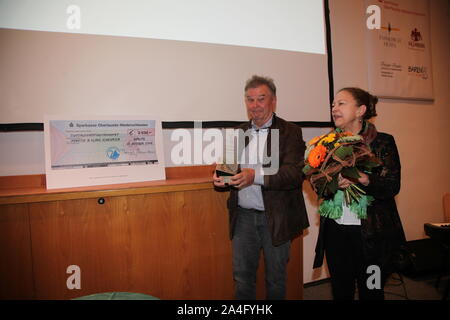 Annette Scheurich Klaus und erhalten den Naturfilmpreis 2019 Meridian Görlitzer Banque D'Images