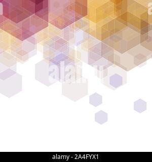 Abstract Vector background géométrique. Brochure design modèle de forme hexagonale de couleur. Illustration de Vecteur