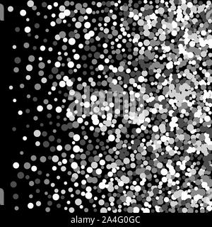 Abstract sparkling silver glitter, noël métal confetti tomber. lumière brillant Flying glitter sparkle, particules points frontière vecteur bac Illustration de Vecteur