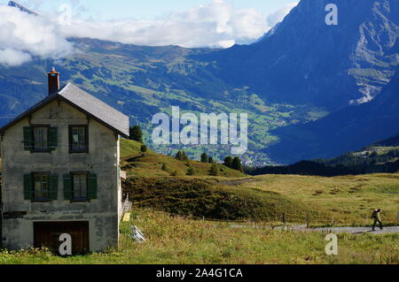 Kleine Scheidegg col de montagne, Suisse Banque D'Images