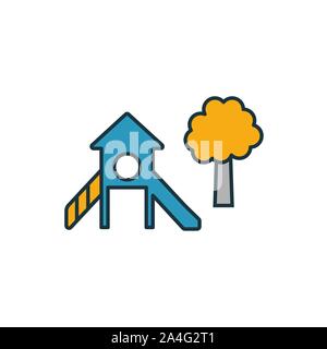 Aire de l'icône Contour. Conception mince de style city elements icons collection. Pixel parfait symbole de l'icône de jeu. Web design, apps, logiciels Illustration de Vecteur