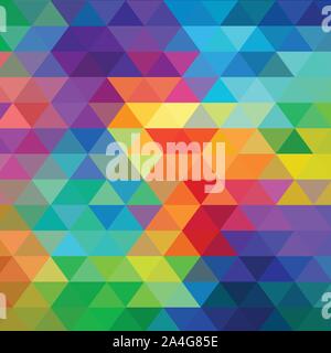 Résumé fond arc-en-ciel composé de triangles colorés Illustration de Vecteur