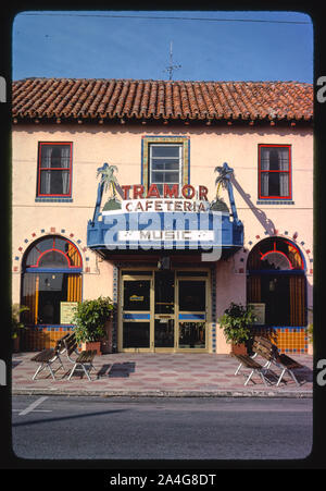 Cafétéria Traymore, détail central, 2e Avenue et 4th Street, Saint Petersburg, Floride Banque D'Images