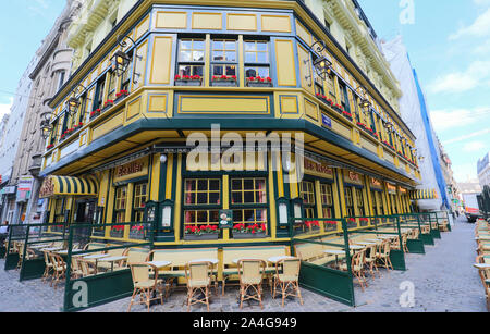 Drug Opéra restaurant bâtiment dans la rue Gretry, Grand Place , dans la vieille ville de Bruxelles, Belgique Banque D'Images