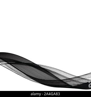 Abstract vector wave avec des lignes courbes gris ombre. Illustration de Vecteur