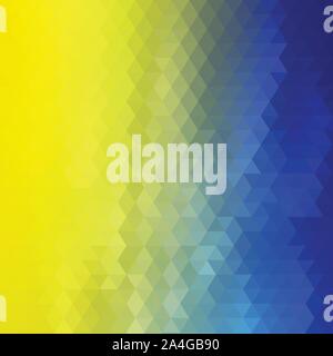 Jaune - Bleu Fond de la mosaïque de triangles. arrière-plan. Drapeau de l'Ukraine Illustration de Vecteur
