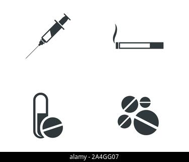 Drogues médicales icône vecteur Illustration design template Illustration de Vecteur