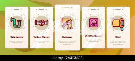 Éléments d'intégration vecteur couleur plomberie Illustration de Vecteur