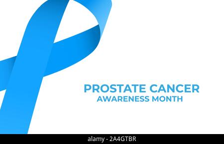Le Mois de sensibilisation au cancer de la prostate. Novembre Mois de sensibilisation aux questions de santé de mens vector design de bannières avec ruban bleu Illustration de Vecteur