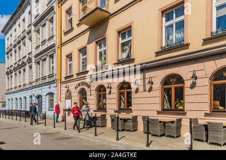 Une vue dans le quartier de Kazimierz à Cracovie Banque D'Images