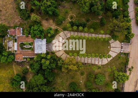 Vue aérienne de la Casa de Las Delicias dans la ville de Álamos, Sonora au Mexique, ville magique. ferme, hacienda, architecture © (© Photo : LuisGutierrez NortePhoto.com) / vista aerea de Casa de Las Delicias en pueblo de Álamos, Sonora, Mexico Pueblo mágico. finca, hacienda, arquitectura © (© Photo:/ NortePhoto.com) LuisGutierrez Banque D'Images