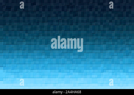 Abstract blue background. Texture avec blocs carrés de pixels. Motif en mosaïque. Banque D'Images