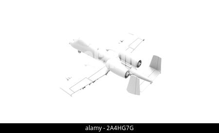 Le rendu 3D d'un avion de chasse combat dans isolalted fond blanc Banque D'Images