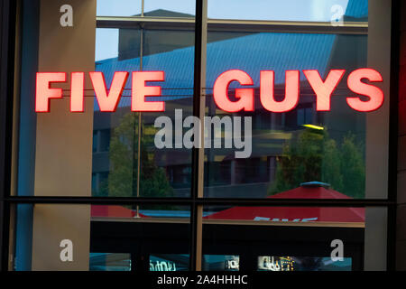 Cinq gars burger restaurant en centre commercial Liverpool One Banque D'Images