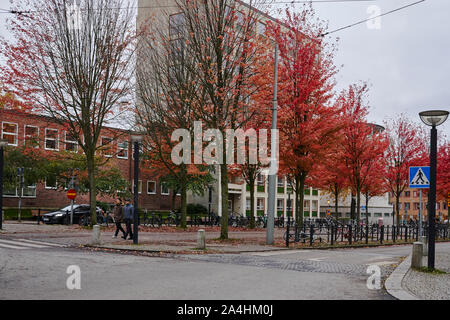 L'automne des scènes de rue de Suède Göteborg Banque D'Images