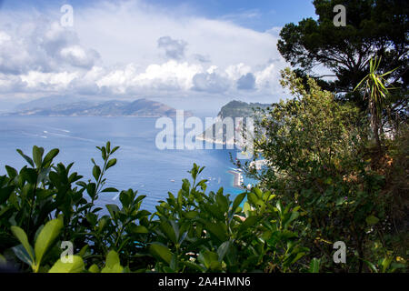 Vue de dessus de l'île de Capri en Italie Banque D'Images