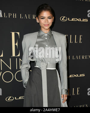 14 octobre 2019, Los Angeles, Californie, USA : 14 octobre 2019 - Los Angeles, Californie - Zendaya. 2019 femmes à Hollywood elle tenue à l'hôtel Beverly Wilshire Four Seasons Hotel. Crédit photo : Birdie Thompson/AdMedia (crédit Image : © Birdie Thompson/AdMedia via Zuma sur le fil) Banque D'Images