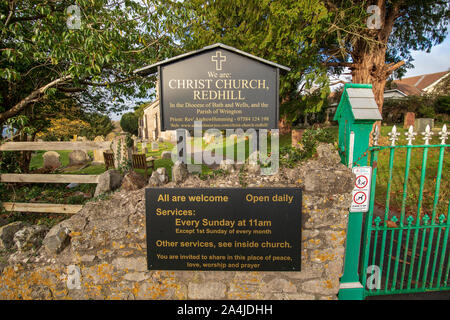 Christ Church, Redhill est un bâtiment classé Grade II dans la région de Redhill, North Somerset, Angleterre Banque D'Images