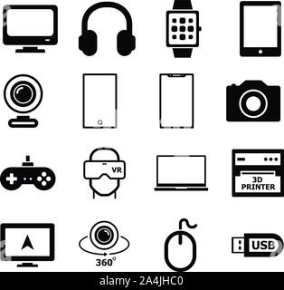 Gadget Icon Set Illustration de Vecteur