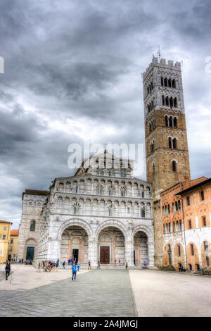 Italie, Toscane, Lucca, la cathédrale de San Martino Banque D'Images