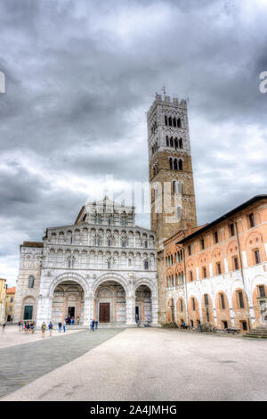 Italie, Toscane, Lucca, la cathédrale de San Martino Banque D'Images