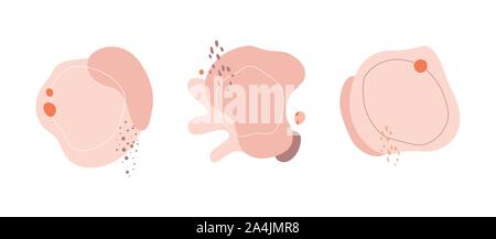 Vector Scribble creative bulles de l'arrière-plan. Moderne et élégant unique peinture pinceau avec place pour votre texte, couleurs pastel résumé poster Illustration de Vecteur