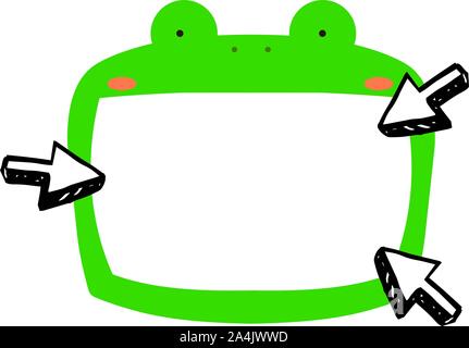 C'est une illustration du tableau blanc grenouille mignon Illustration de Vecteur