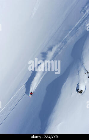 Ski de randonne dans la partie occidentale de la Norvège Banque D'Images