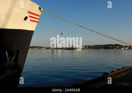 Bateau d'approvisionnement à l'étranger dans le port de Stavanger Banque D'Images