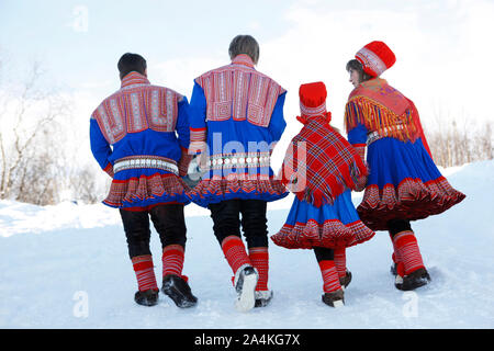 Lapp/Lapons/Laplander/Lapplanders Lapplander/Lapons/Sami//même/samer à Kautokeino, Laponie/Laponie. Banque D'Images