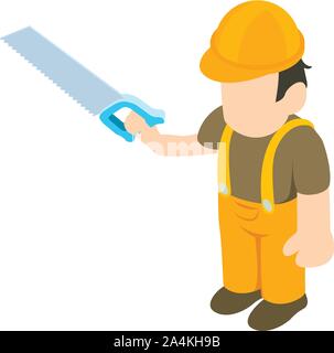 Carpenter, icône style isométrique Illustration de Vecteur