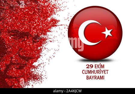 29 octobre Journée de la République de Turquie et un grand leader Atatürk Banque D'Images