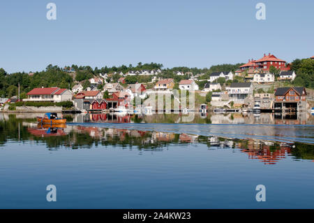 Près de la rivière Nidelv Arendal en Norvège Banque D'Images