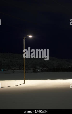 Sans trafic routier d'hiver en Norvège Banque D'Images