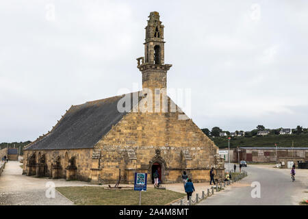 Camaret-sur-Mer, France. La chapelle Notre-Dame-de-Rocamadour (Notre Dame de Rocamadour chapelle), une église catholique dans le sillon Banque D'Images