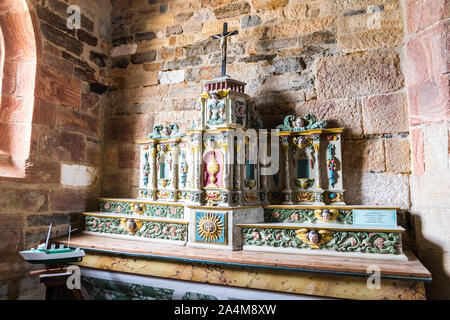 Camaret-sur-Mer, France. La chapelle Notre-Dame-de-Rocamadour (Notre Dame de Rocamadour chapelle), une église catholique dans le sillon Banque D'Images