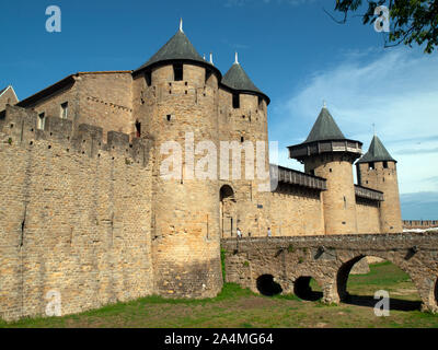 La ville fortifiée de Carcassonne Banque D'Images