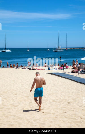 Praia da Conceição à Cascais, Lisbonne - Portugal Banque D'Images