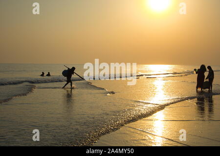 Bakkhali Mer Plage Inde Bengale occidental Banque D'Images