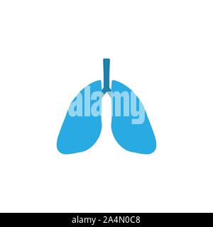 Les poumons, l'icône de médical. Illustration vectorielle, modèle plat. Illustration de Vecteur