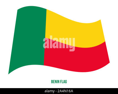 Bénin Drapeaux Vector Illustration sur fond blanc. Bénin drapeau national. Banque D'Images