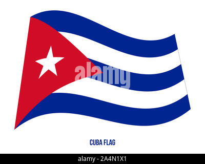 Cuba Drapeaux Vector Illustration sur fond blanc. Cuba drapeau national. Banque D'Images