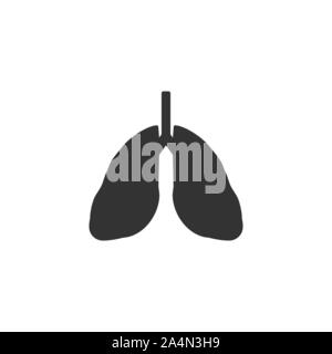 Les poumons, l'icône de médical. Illustration vectorielle, modèle plat. Illustration de Vecteur