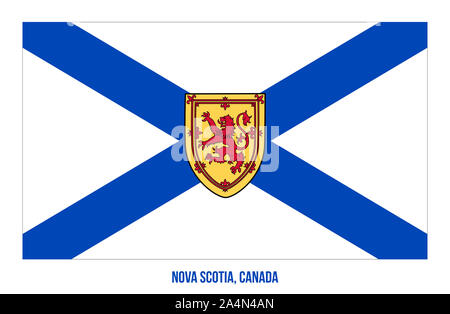 Drapeau de la Nouvelle-Écosse Vector Illustration sur fond blanc. Drapeau provinces du Canada. Bonne taille, de proportions et de couleurs. Banque D'Images