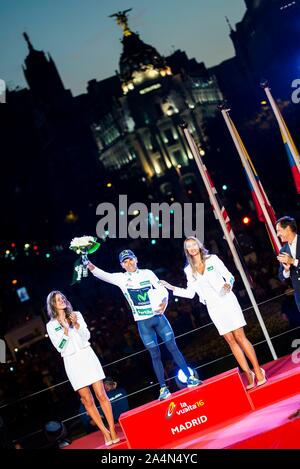 Nairo Quintana, vainqueur de la Vuelta 2016 à Madrid. 11 septembre, Espagne. 2016. /BorjaB (ALTERPHOTOS.Hojas) NORTEPHOTO.COM Banque D'Images